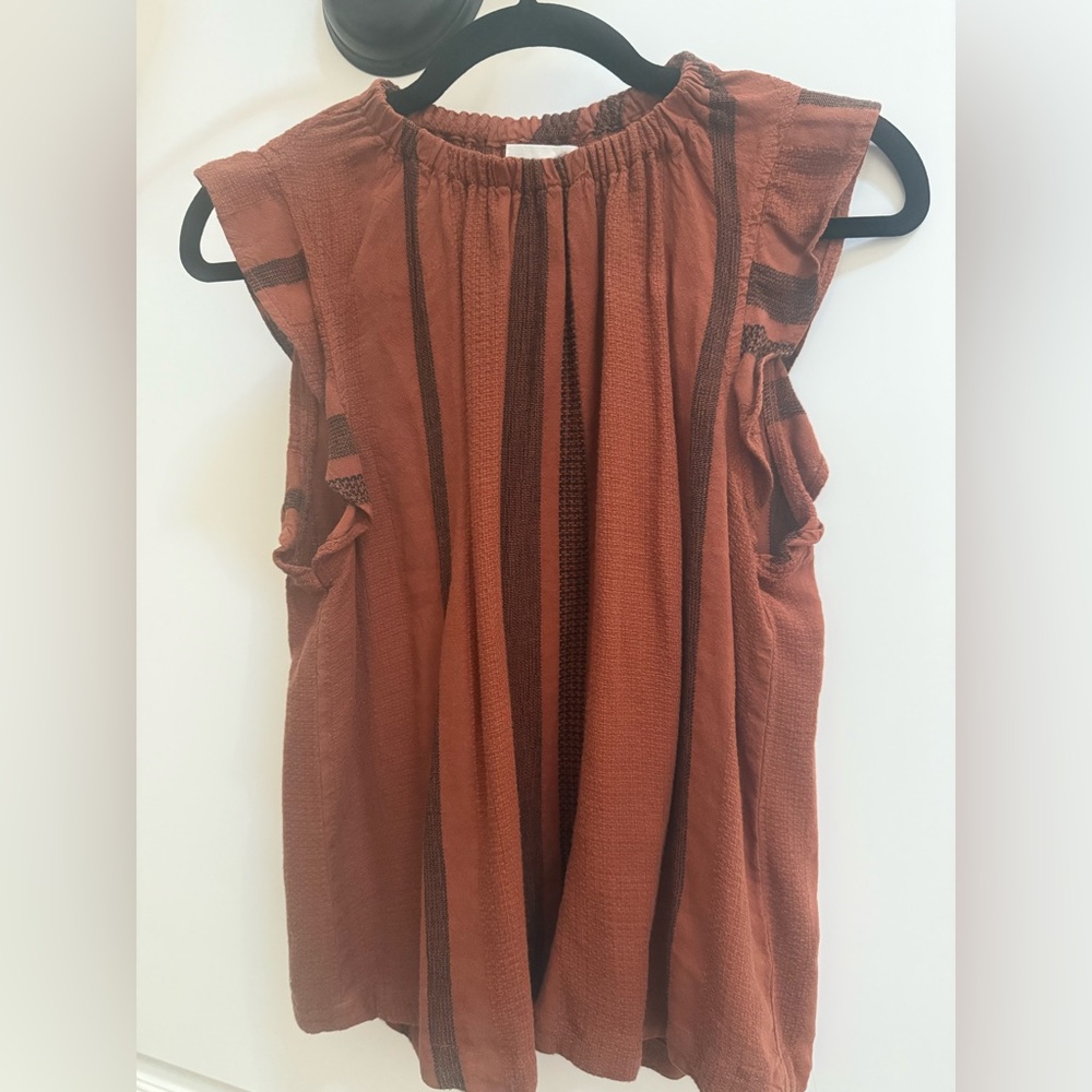Cloth and Stone Stripe Ruffle Sleeveless Top - Picture 4 of 8